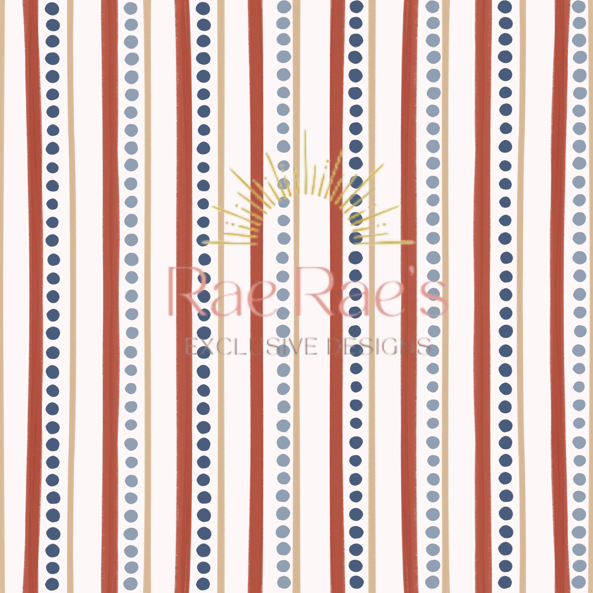 Blue dot red stripe