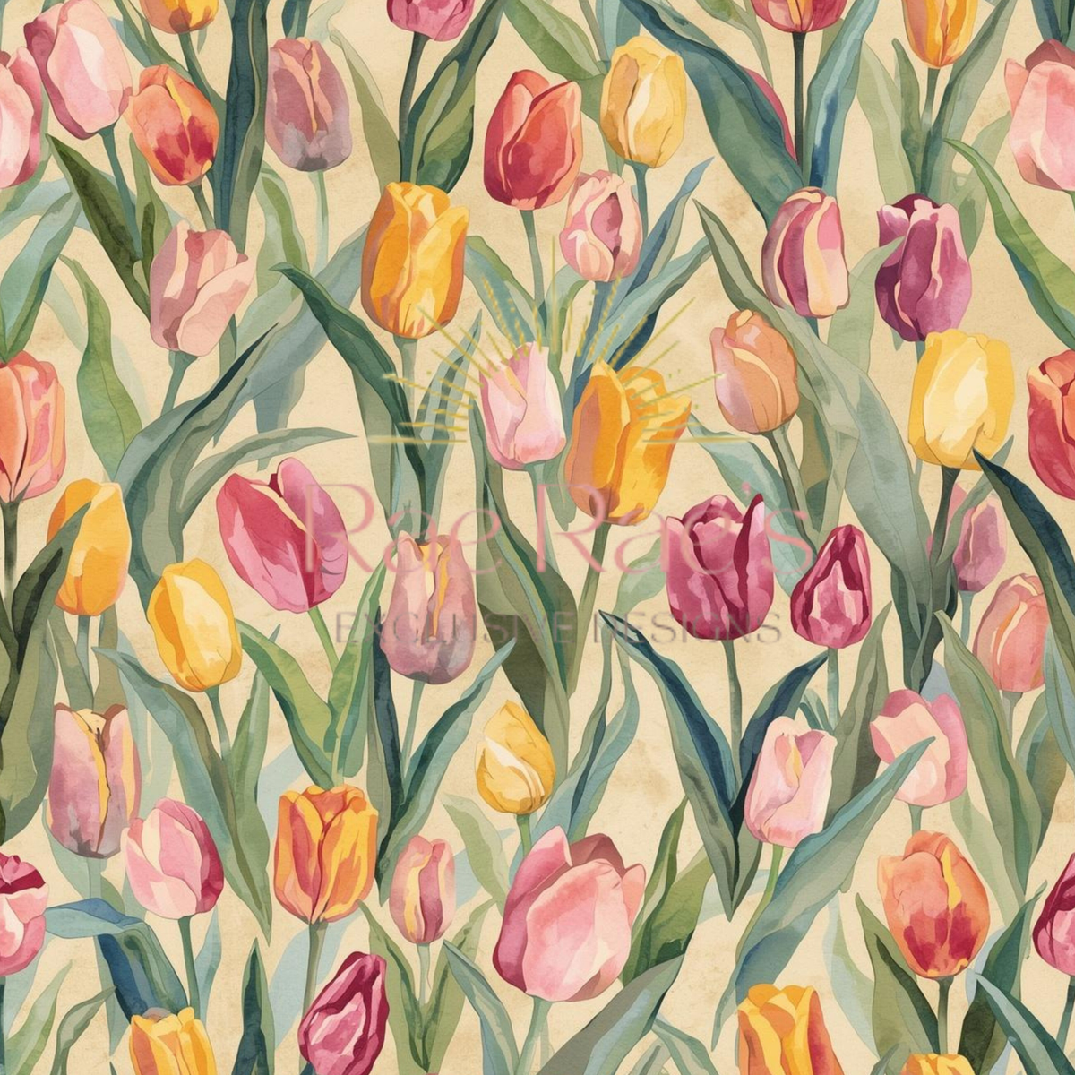 Watercolour Tulips