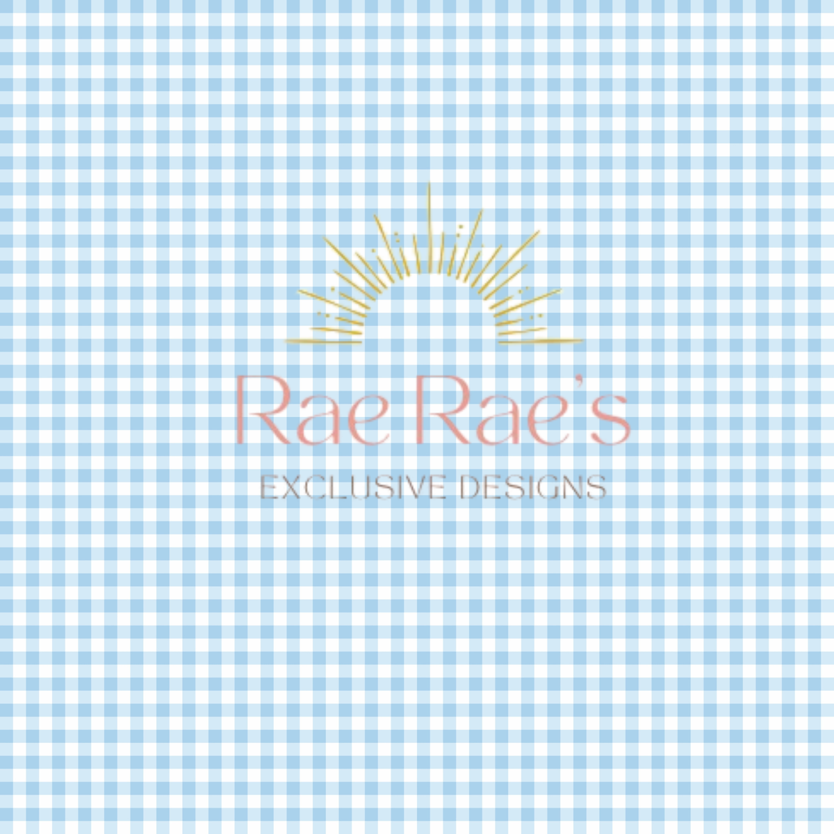 Gingham Baby Blue