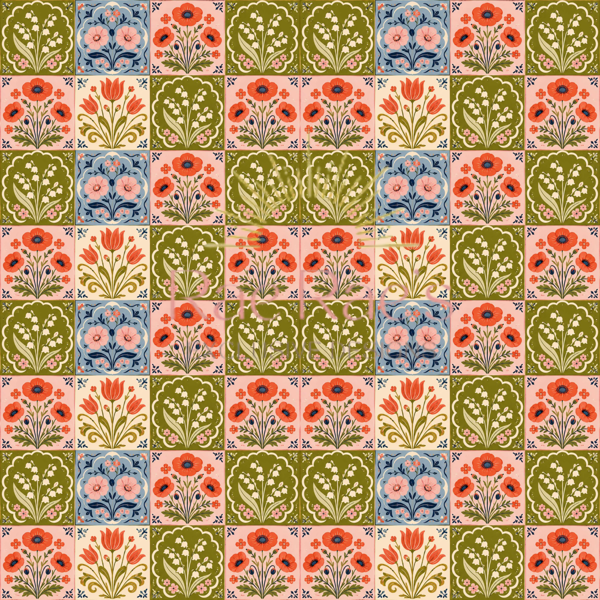 Spring Flower Tile