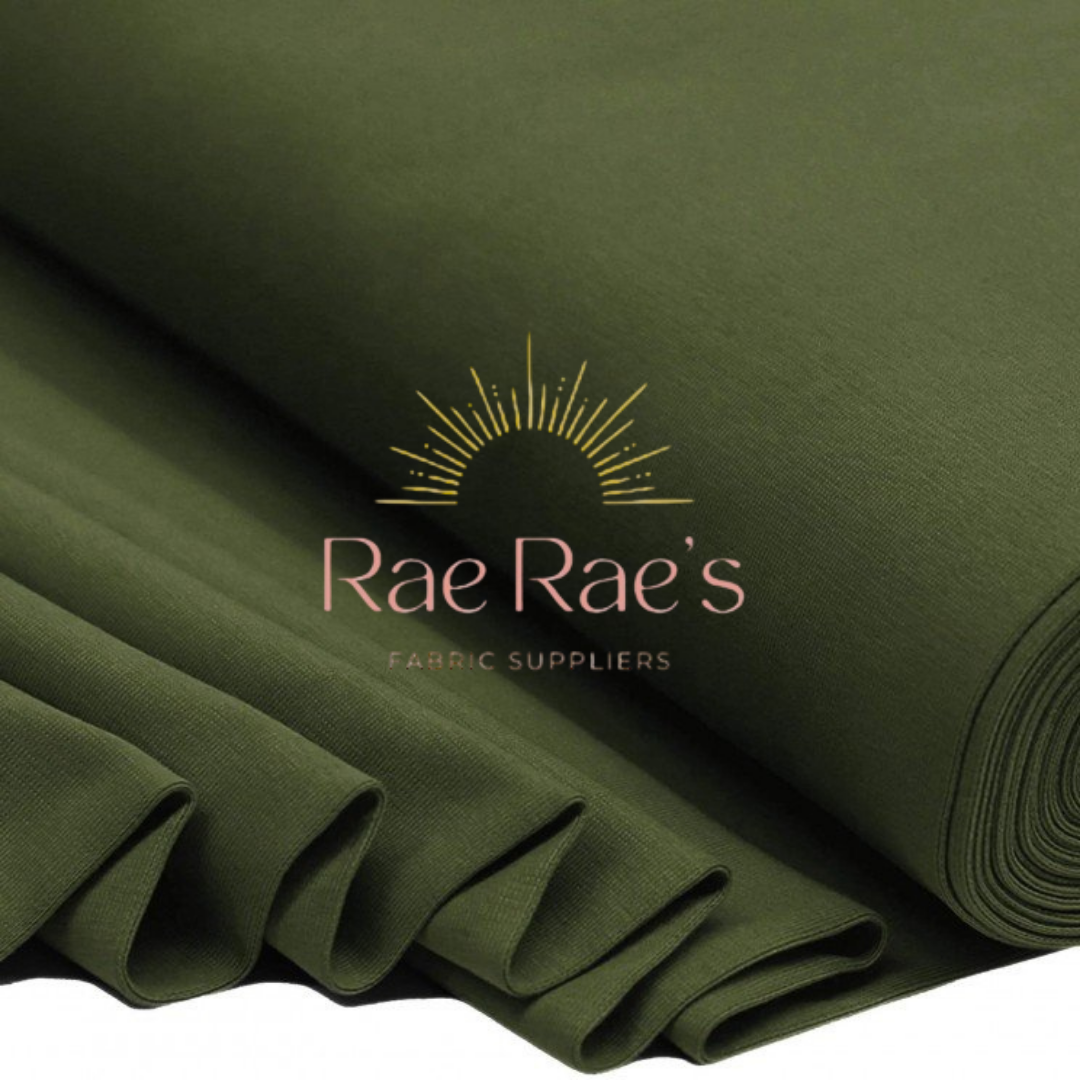 Ribbing / Cuffs - Army Green