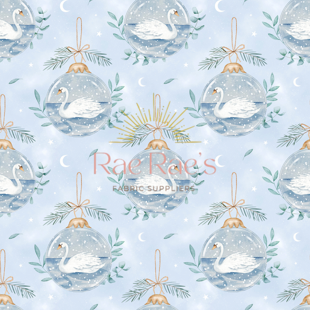 Snowy swans - Dusky - Exclusive colourway