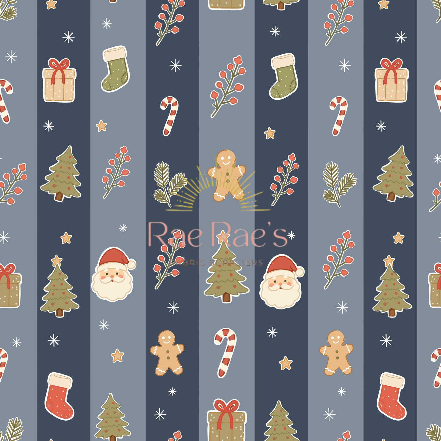 Candy cane stripes Navy