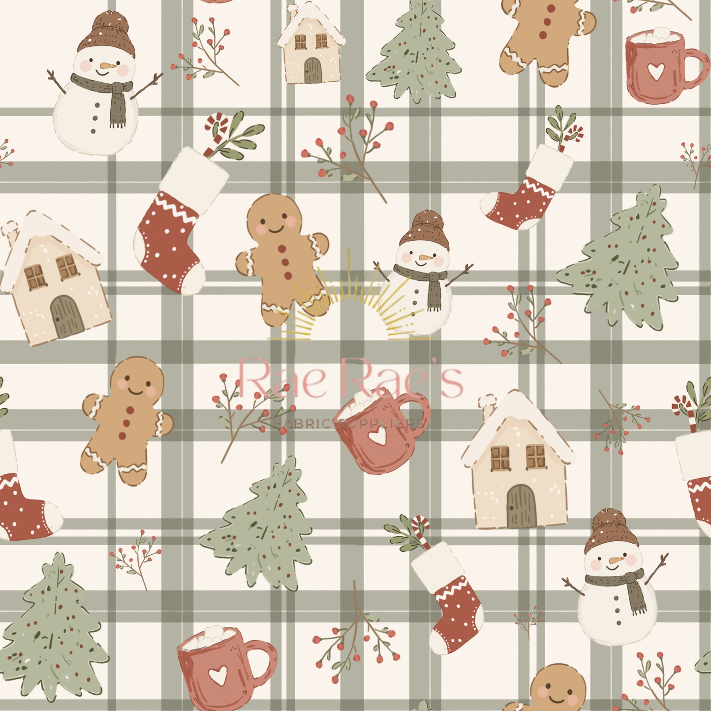 Christmas check Green