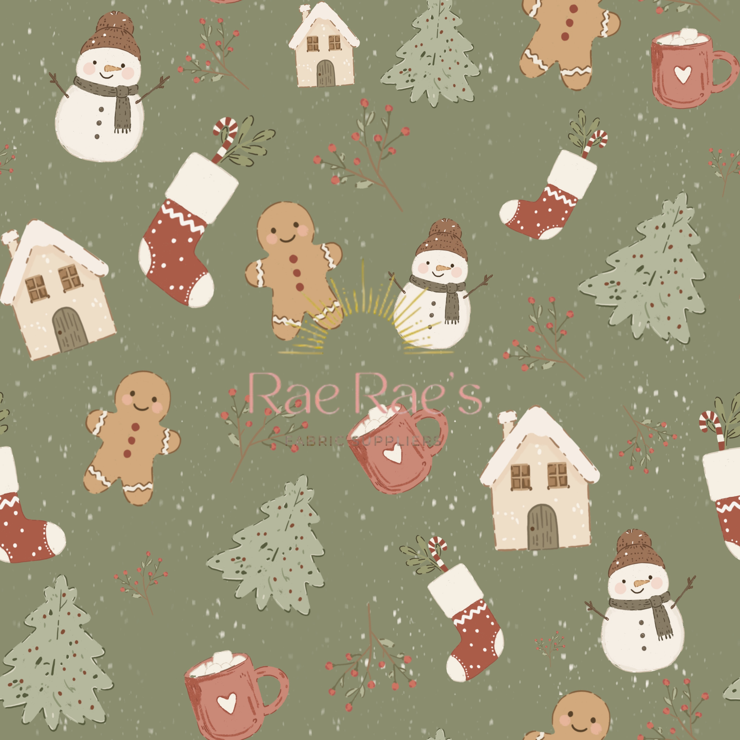 Snowy Christmas - Green