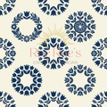 Navy Flower Wreath