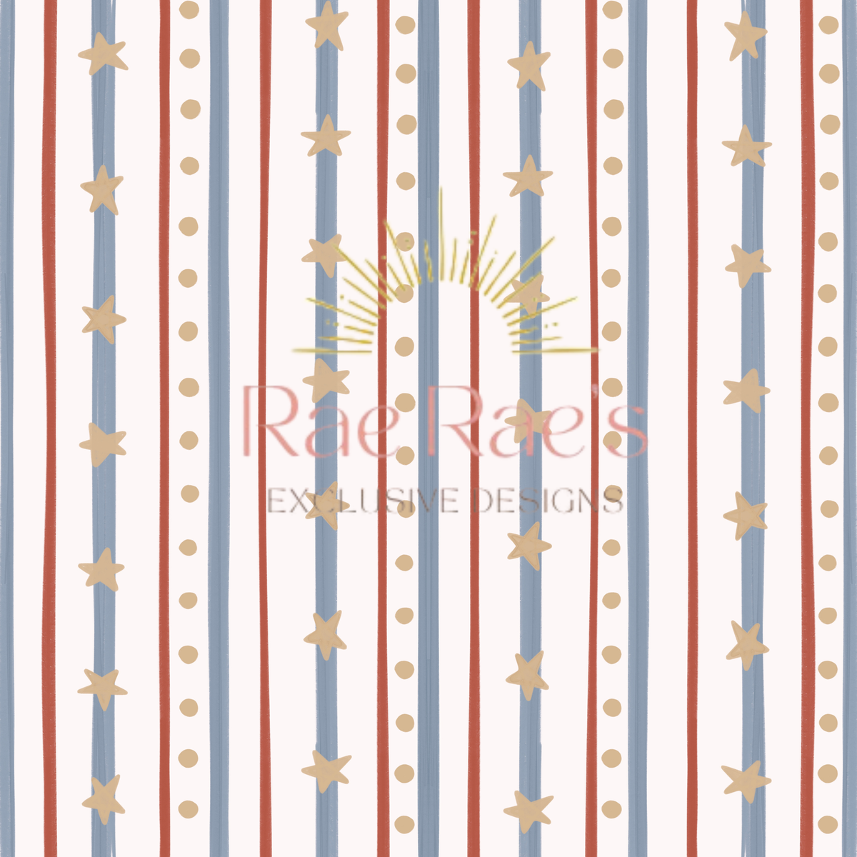 Blue and Red Star Stripes
