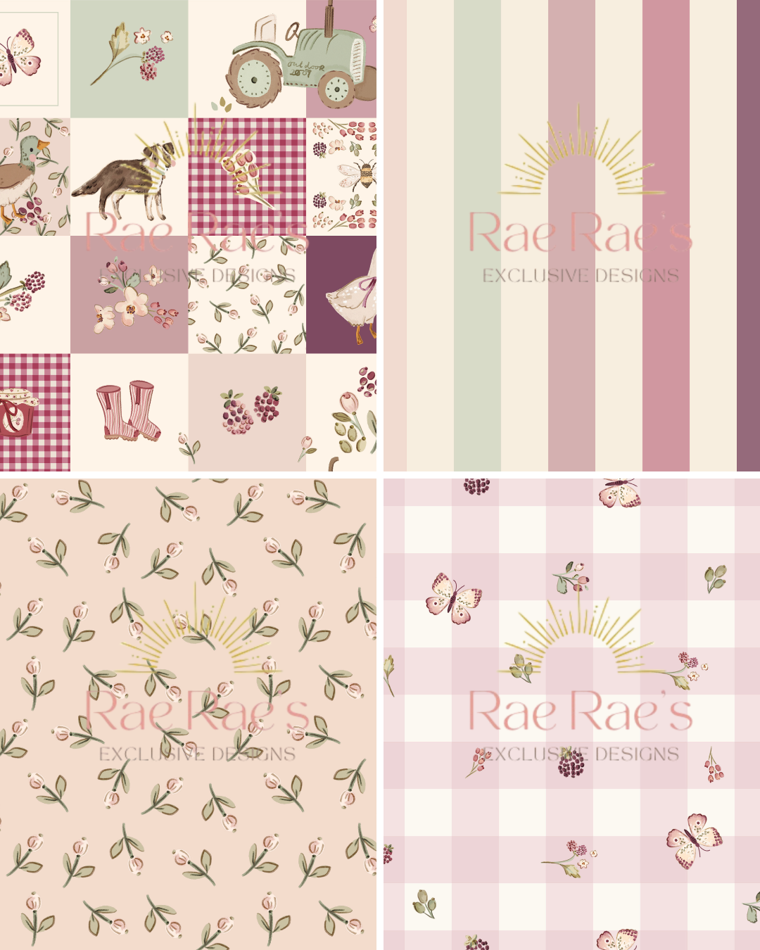 Capsule Bramble Patch Stripe Butterfly Floral
