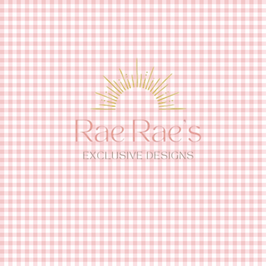 Gingham Baby Pink