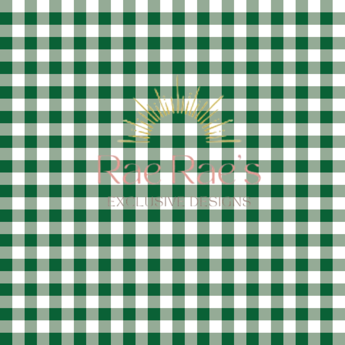 Gingham Christmas Green