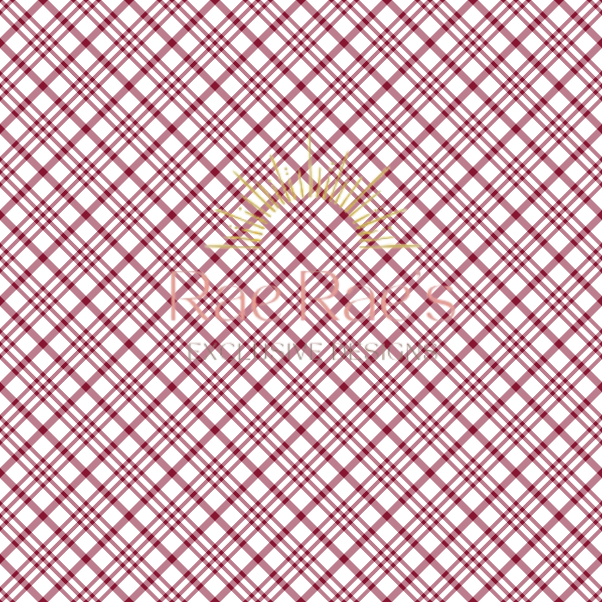 Plaid Burgundy Diamond
