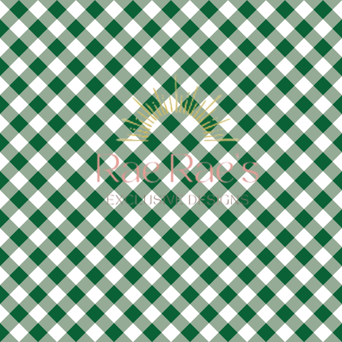 Gingham Christmas Green Diamond