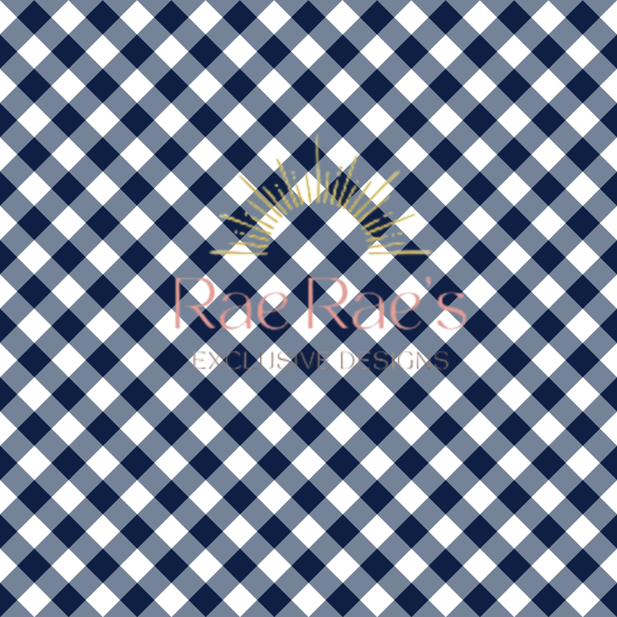 Gingham Navy Diamond