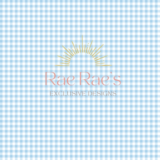 Gingham Baby Blue