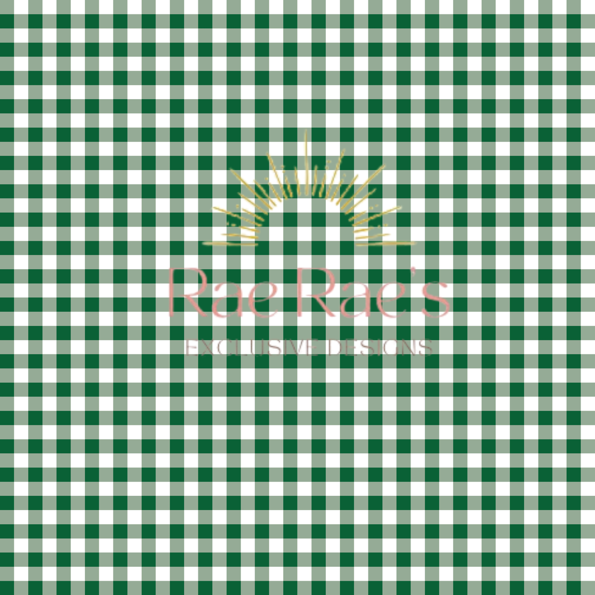 Gingham Christmas Green