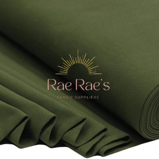 Ribbing / Cuffs - Army Green