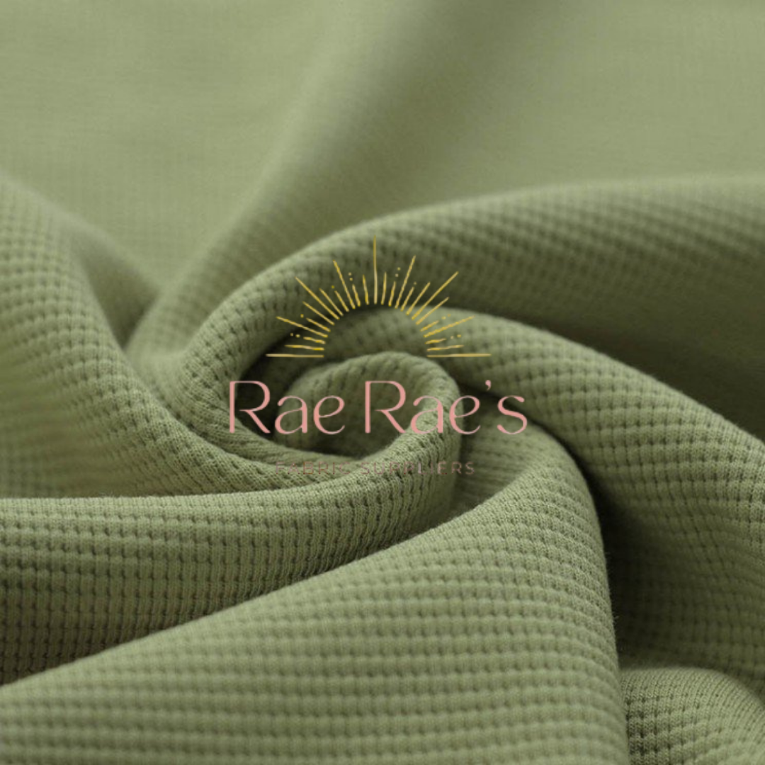 Waffle Knit Jersey - Olive