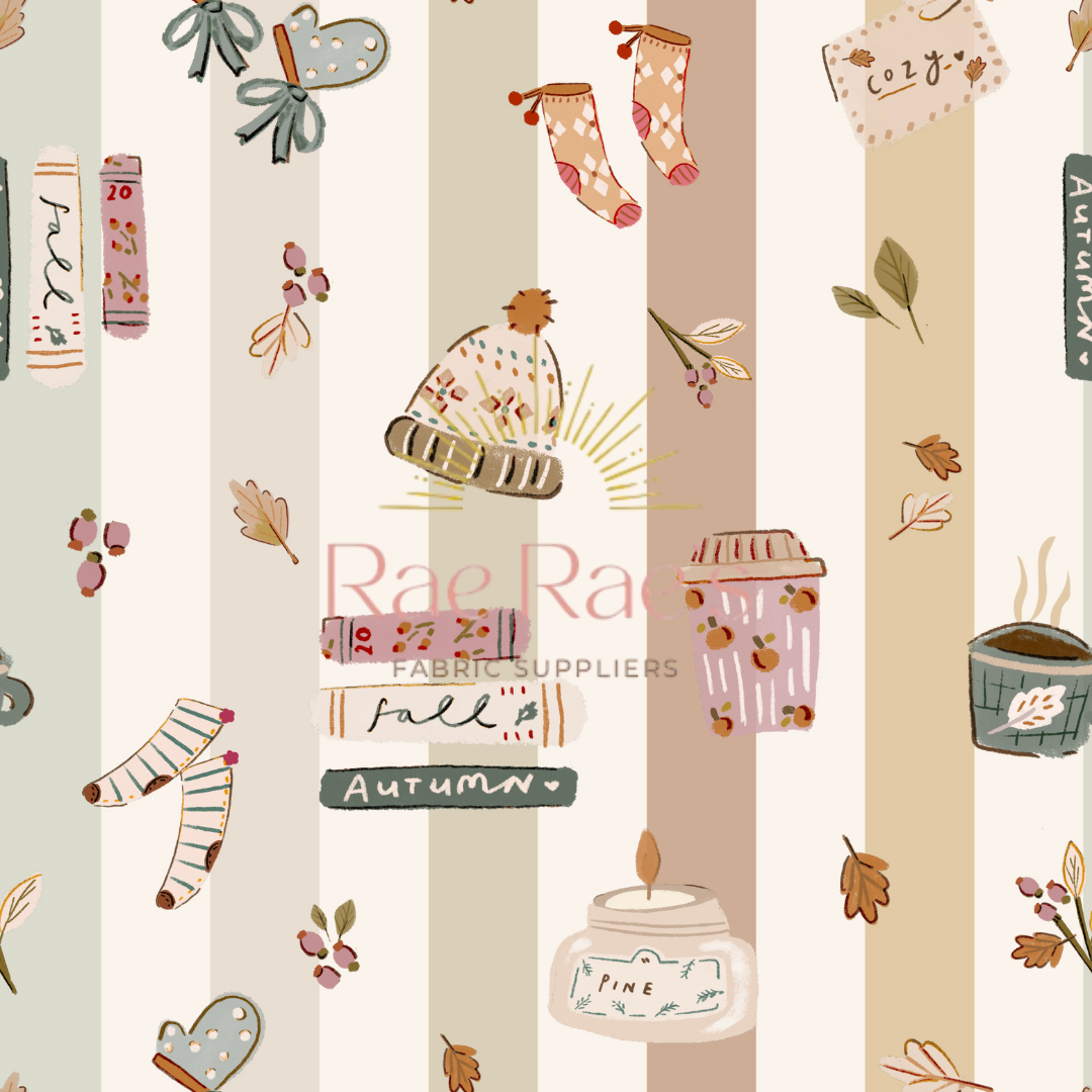 Autumn Latte Stripe