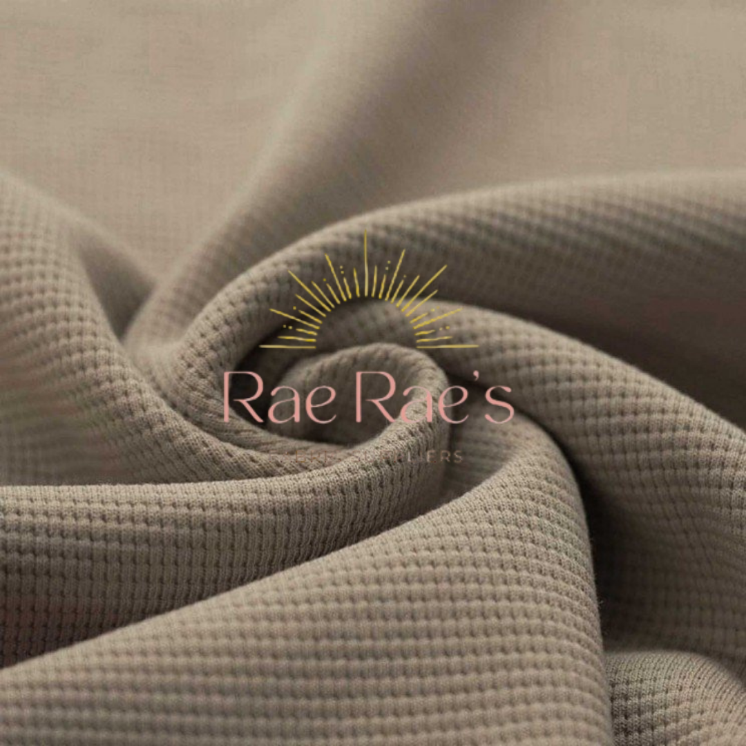 Waffle Knit Jersey - Taupe