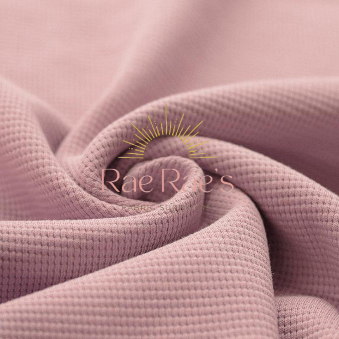 Waffle Knit Jersey - Nude Pink