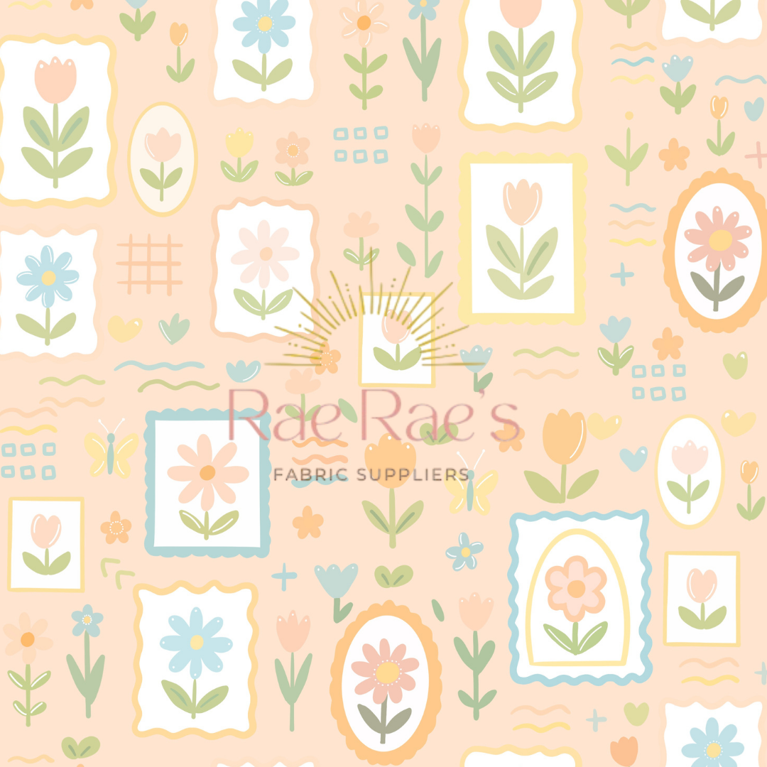Spring stamps - Peach