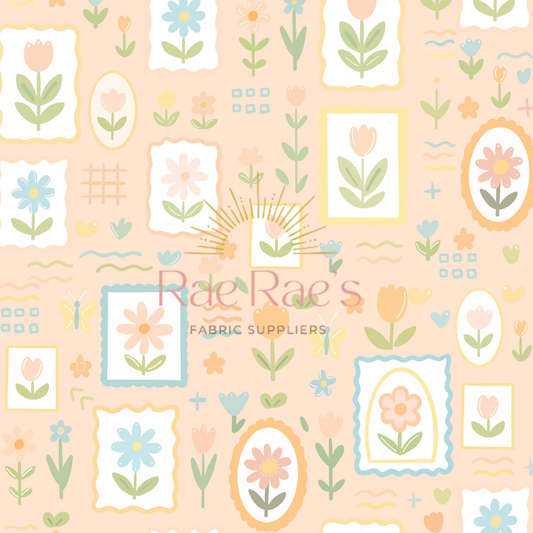 Spring stamps - Peach