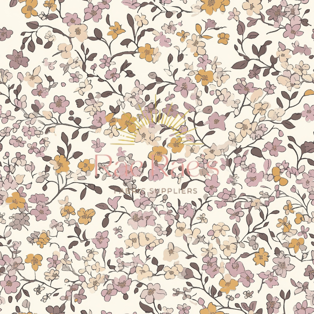 Caramel lilac ditsy