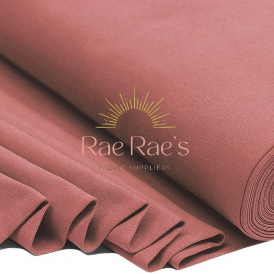 Ribbing / Cuffs - Clay Pink