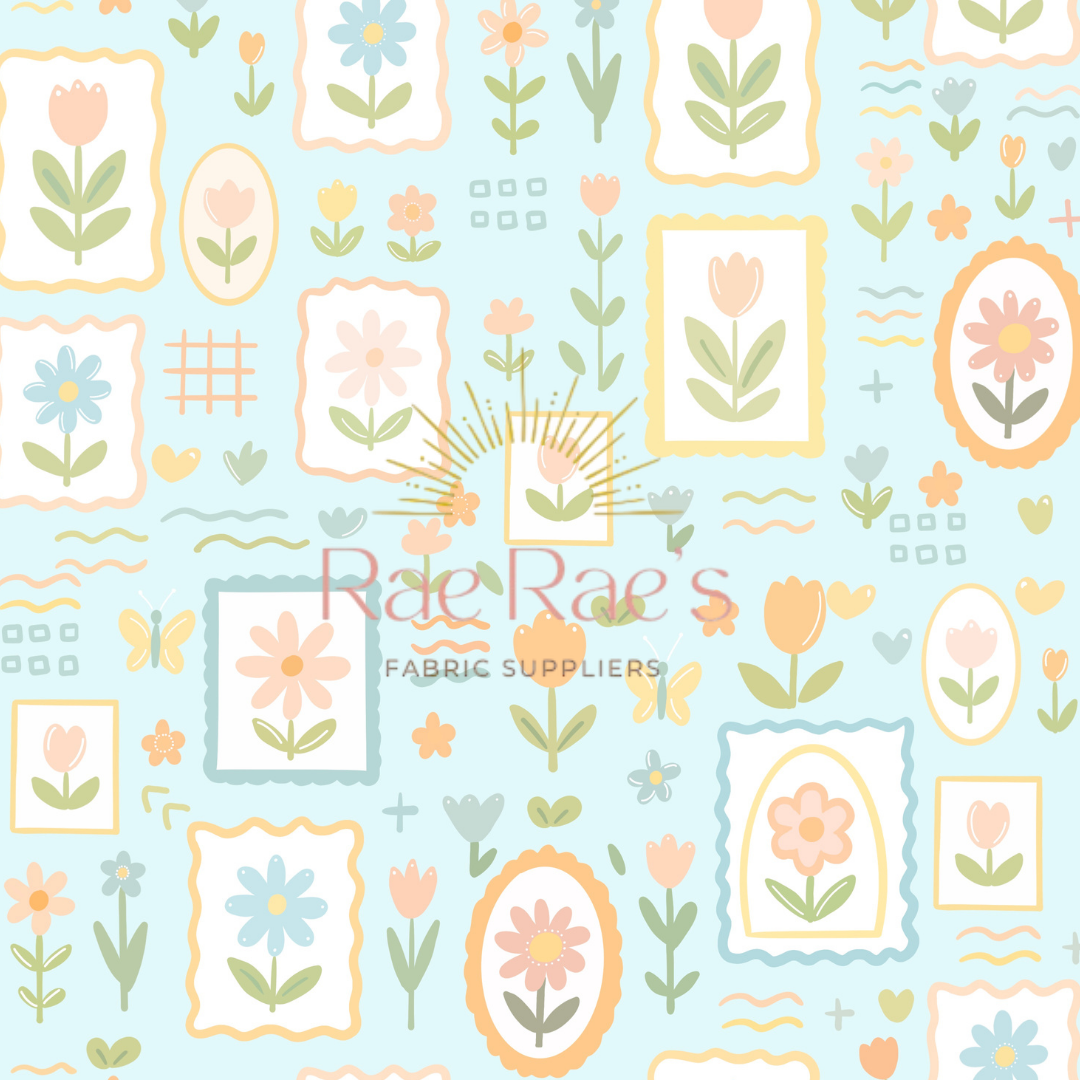 Spring stamps - blue