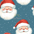 Happy Santa - Blue