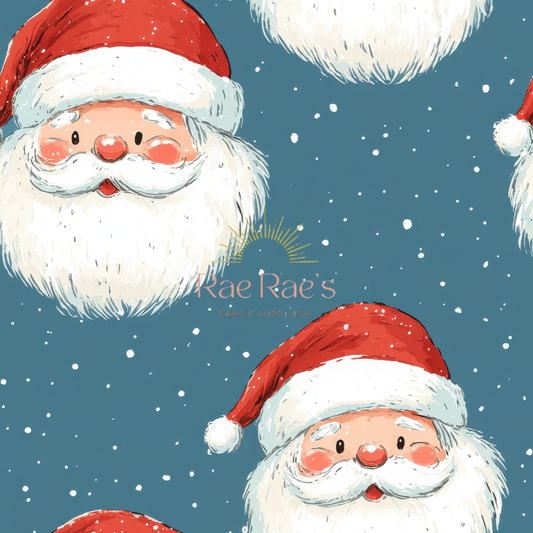 Happy Santa - Blue
