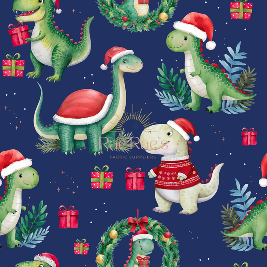 Blue Christmas Dino