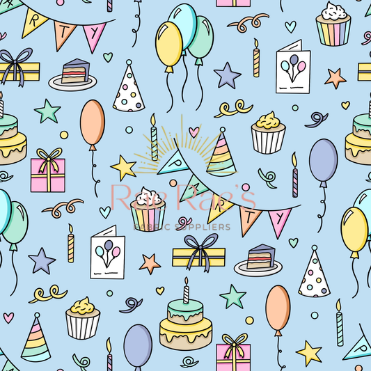 Birthday party pastels