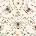 Bee Floral White