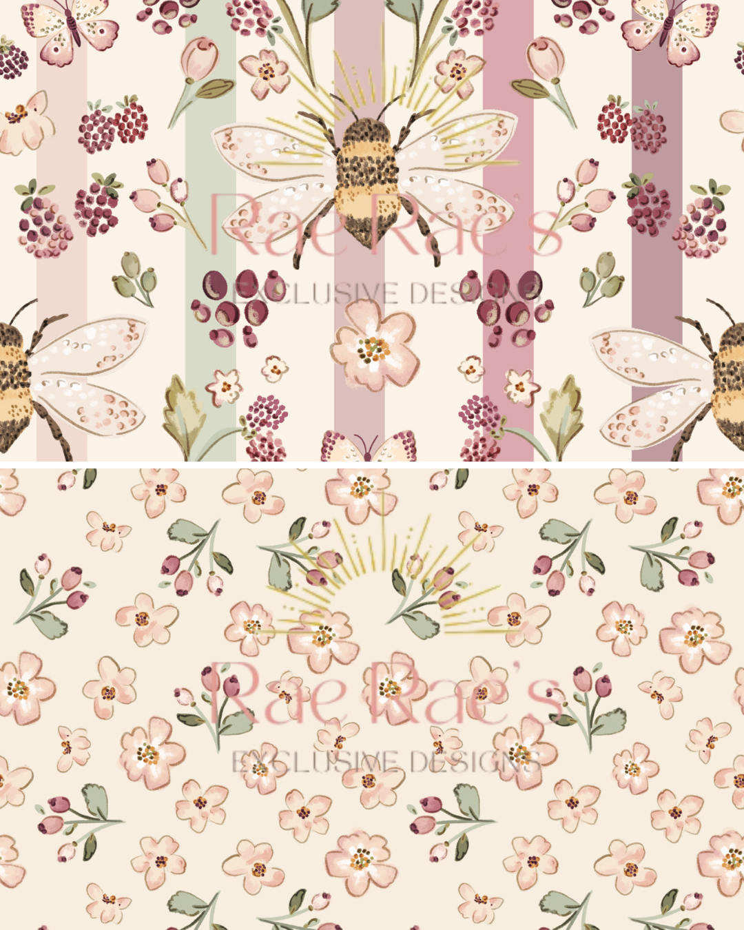 Mini Capsule Bramble Bee Floral