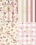 Capsule Bramble Bee Butterfly Sprig Stripe