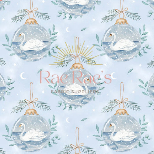 Snowy swans - Dusky - Exclusive colourway