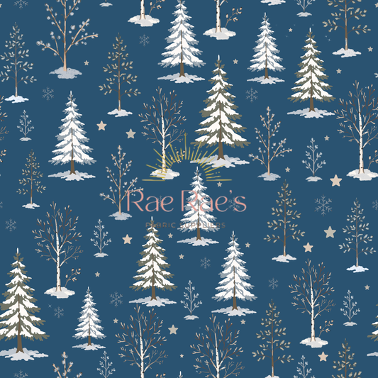 Silent snow forest - Blue