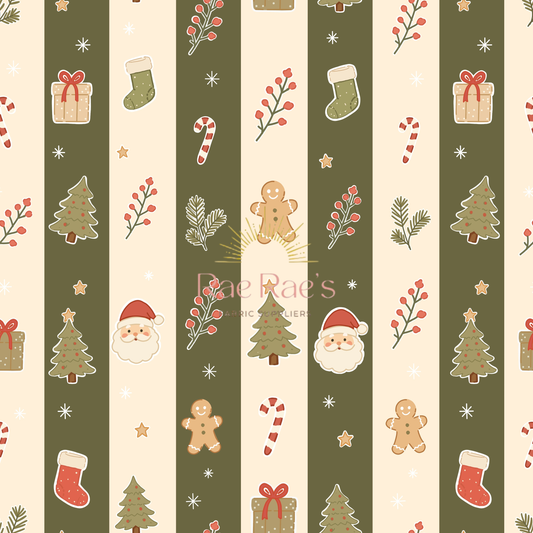 Candy cane stripes Green
