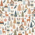 Winter woodland friends