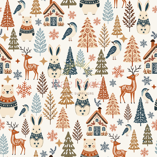 Winter woodland friends